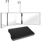 3 Way Barber Mirror Adjustable Trifold Self Hair Cutting Makeup Mirror