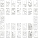 30 PCS A6 PET Reusable Drawing Journal Painting Craft Stencils