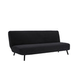 Stretch Armless Cover Sofa Bed Slipcover Protector Elastic Futon Protector Black