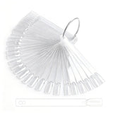 100 PCS Clear Nail Sticks with Ring Nail Art for Polish Display Square Shapes