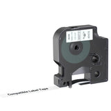 6 Pack 12mm Replacement Label Tapes Compatible with Dymo LetraTag LT Series