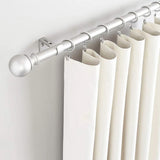 2PCS Adjustable Curtain Rod Brackets – Wall Mount Holders for Drapes Sliver