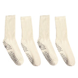 2 Pair Non-Slip Grip Socks for Yoga & Pilates White