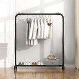Rolling Clothes Garment Rack with Storage Shelf Clothes Hanging Organizer with Wheels