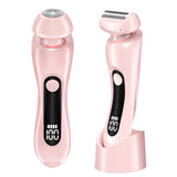 Cordless Electric Razors for Women Rechargeable Bikini Trimmer for Body Hair Pink