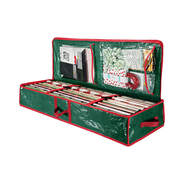 Christmas Storage Bag Xmas Wrapping Paper Storage Container Under Bed Organizer Bag Green