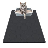 86x56cm Waterproof Silicone Cat Mat – Little Box Mat for Cats Black