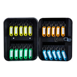 For 20 Keys Key Safe Lock Cabinet Storage Box Security Combination Code Key Lock Box for Home Office Property Black