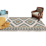 Retro Persian Printed Floor Mat Living Room Mat White