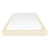 Elastic Box Spring Cover 4 Sides Wrap Around Bed Skirt Beige