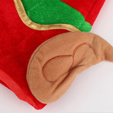 Christmas Elf Santa Hat for Adults with Bent Horns and Ears