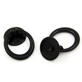 8pcs Ring Pull Handle Cabinet Knob Drawer Dresser Cupboard Drop Zinc Alloy Black