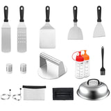 17Pcs Stainless Steel BBQ Griddle Accessory Cooking Tool Kit