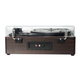 Portable Retro Bluetooth Vinyl Record Player with Built-in Speakers Dark Brown