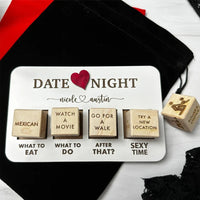 Set of 5Pcs Couples Date Night Dice After Dark Edition Wooden Dice Game
