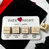 Set of 5Pcs Couples Date Night Dice After Dark Edition Wooden Dice Game