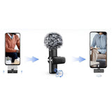 2-in-1 Wireless Lavalier Microphone Set for iPhone and Android Clip-On Plug and Play Mic for Vlog Interview Live Streaming