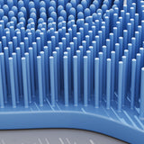 Non Slip Shower Mat 30x28cm Suction Back and Foot Cleaning Blue