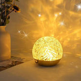 RGB Water Ripple Lamp 16 Colors Rechargeable with Touch Dimmer