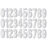 30Pcs Reflective Mailbox Number Stickers Easy-to-Use 0-9 Stickers for House Door Car Signs Silver