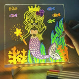 ClearLED Note Board Lighted Acrylic Dry Erase Message Board with Adjustable Stand and 7 Colorful Pens