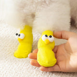 16Pcs Set Anti-Slip Dog Socks Stretchable Footwear Paw Protector for Indoor Use Big Eye Style