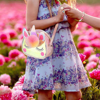 Cute Unicorn Sling Bag Set for Girls Rainbow Crossbody Bag Dress Up Accessories Style 1