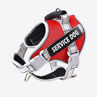 No Pull Pet Dog Harness Adjustable Dog Vest with Reflective Strip Red