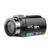 64MP 4K Video Camera with 28X Digital Zoom Night Vision Touchscreen Camera for Vlogging Live Streaming