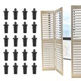 50PCS Plastic Spring Pivot Pins for Plantation Shutters Black