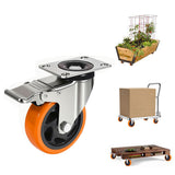 4 PCS Swivel Caster Wheels with Brake for Table Trailer Saw Table Stage Toolbox