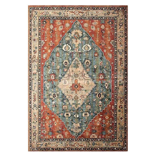 Retro Floor Mat Anti-Slip Floormat Home Room Office Decoration Style 1