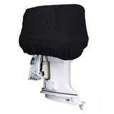 Boat Outboard Cover Engine Dust Cover Waterproof UV Resistant for Boat Black