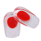 Pair of Gel Shoe Cushion Heel Insole Foot Insert Heel Pads – Red