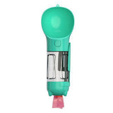 4 in1 Pet Feeder Dog Cat Puppy Water Bottle Cup Travel Pooper Scooper Outdoor Blue