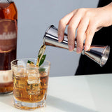 Stainless Steel Double Jigger 30ml 60ml Cocktail Bar Measuring Cup for Bartending Silver