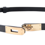 Skinny Belts for Women – PU Leather Adjustable Waist Belt for Dresses Pants & Jeans