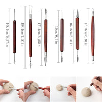 18Pcs Clay Sculpting Tools Basic Clay Pottery Carving Tool Kit with Tool Bag