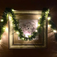 10M Christmas Garland with LED Lights Artificial Wreath Stairs Rattan Decoration Xmas String Light