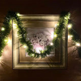 10M Christmas Garland with LED Lights Artificial Wreath Stairs Rattan Decoration Xmas String Light
