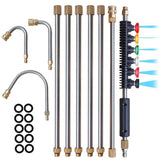Pressure Washer Extension Wand Set Power Washer Lance with Nozzle Tips 1/4" Quick Connect