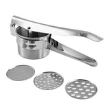 Manual Potato Ricer Juicer Stainless Steel with 3 Interchangeable Discs