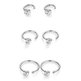 Lightweight Sterling Silver Half Hoop Earrings for Daily Wear Party