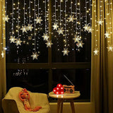4m Waterproof Curtain String Lights for Christmas Window & Party Decorations Style 1