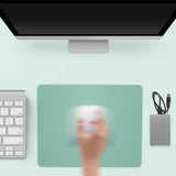 Flexible Silicone Mouse Pad Smooth Water Resistant Desk Mat with Non-Slip Base for Office Home Green