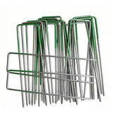 100 PCS 15cm Galvanized U Shaped Garden Landscape Staples