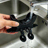 2PCS Creative Smiley Face Sponge Holder for Kitchen Sink Black