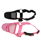 2Pcs Dog Muzzle Mouth Cover Anti Bite Barking Chewing Mesh for Small Medium Large Dogs Black+Pink