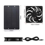 Portable Exhaust Fan Set Solar Panel Powered Ventilator Fan for Outdoor Pet House