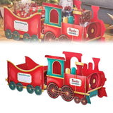 Santa Gift Train Christmas Cardboard Gift Box – Present Holder Home Decoration Style 1